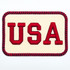 Retro USA Puff Embroidered Patch – 4” Wide