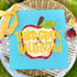 Grade School Hallelujah Apple DTF Heat Transfer, colorful apple design with text for third grade celebration.