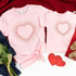 Valentine Splatter Heart YOUTH Screen Print Heat Transfer, pink t-shirts with heart designs