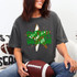 Football Hallelujah DTF Heat Transfer, colorful graphic design on a dark gray t-shirt featuring a star and football theme.