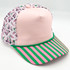 Pink & Green Striped Bill Golf Mesh Cotton Hat