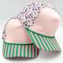 Pink & Green Striped Bill Golf Mesh Cotton Hat