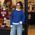 Royal and White Mockneck