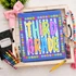 Retro Grade Level Happy Face DTF Heat Transfer, colorful school-themed design with the words "Third Grade" in bright colors, surrounded by smiley faces on a blue background.