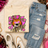 Pink Glitter Mascot - 62 teams -  DTF Heat Transfer