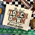 Last Football Season #SeniorFootball DTF Heat Transfer, product design featuring football-themed text and graphics for senior football players.