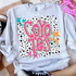 Retro Lotty Dotty School Mascot DTF Heat Transfer