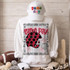 Game Day Polka Dot Helmet DTF Transfers, football-themed design on a white sweatshirt with a colorful cap, sports accessories and decorations in the background.