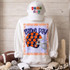 Game Day Polka Dot Helmet DTF Transfers | Football Color Combo Collection, football-themed design on a white sweatshirt with matching cap.