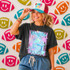 Neon Star Mascot DTF Transfers | School Spirit Mascot Collection, colorful neon star and football-themed designs for sports team apparel.