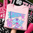 Jackets mascot DTF transfer featuring a hornet illustration with pennant flag and star accents in a bold pink and blue pop-art style