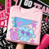 Patriots mascot DTF transfer with patriotic horse head graphic, pennant flag, and star accents in a bold pink and blue pop-art style