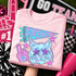Blue Mascot DTF Transfers | School Spirit Mascot Collection, colorful heat transfer design featuring a wildcat mascot with star-shaped sunglasses, a pink hand making a peace sign, and vibrant school spirit themes.