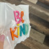 Be Kind colorful puff embroidered heat press hat patch with raised dimensional lettering
