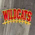 12 inch Wildcats red and gold chenille football patch