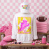 Loud & Proud cardinal mascot DTF transfer in pink and yellow retro varsity style