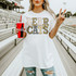 Bearcats mascot DTF transfer with marquee-style lettering featuring cheetah print and gold bulb accents