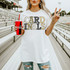 Cardinals mascot DTF transfer with marquee-style lettering featuring cheetah print and gold bulb accents