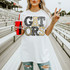 Gators mascot DTF transfer with marquee-style lettering featuring cheetah print and gold bulb accents