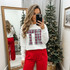 TN Tennessee state abbreviation DTF transfer in red and white Christmas gingham plaid lettering
