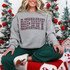 Merry Plaid DTF Transfer | Christmas Tartan Arched Lettering Design
