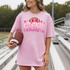 Blue Streaks Pink Out football mascot DTF transfer with pink awareness ribbon football and stars