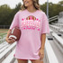Grizzlies Pink Out football mascot DTF transfer with pink awareness ribbon football and stars
