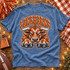 Longhorns mascot DTF transfer with bold orange lettering and a fierce longhorn bull face design with claws