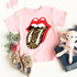 Leopard Print Tongue Lips YOUTH Screen Print Heat Transfer