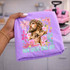 How Great Thou Art DTF transfer with painted image of Jesus wearing a crown of thorns and the crucifixion scene, surrounded by pink and blue floral accents