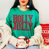Holly Jolly Plaid DTF Transfer | Christmas Tartan Lettering Design