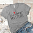 Kindness Matters Adult Screen Print Heat Transfer, gray T-shirt with 'kindness MATTERS' text and a red heart