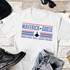 Bring Back That Loving Feeling Sublimation Transfer, sport-themed T-shirt with Maverick Goose fighter jet graphic and patriotic color scheme, laid out with accessories and jeans.