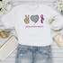 Pink Ribbon Awareness Glitter heart Peace Love cure Sublimation Transfer