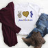 Indigo Ribbon Awareness Glitter heart Peace Love cure Sublimation Transfer