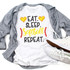 Eat Sleep Softball Sublimation Transfer