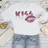 Kiss Glitter effect leopard lips fan art Sublimation Transfer