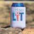 Let's Get Lit POCKET/CAN HUGGER Screen Print Heat Transfer, beverage can cooler with patriotic firework design and text for Independence Day celebrations.