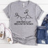 Some People Just Need a Pat Screen Print Heat Transfer, gray t-shirt with playful stick figure graphic and humorous quote.