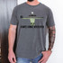 Always Earned Never Given ADULT Screen Print Heat Transfer, graphic design on a gray T-shirt featuring a football stadium with a football and the motivational phrase in black text.