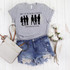 Don't Let Me Become A Statistic Screen Print Transfer, gray t-shirt with black silhouette figures and social message.