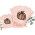 Tie Dye Pumpkin YOUTH Screen Print Heat Transfer, pink t-shirt with a colorful pumpkin graphic design for youth