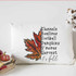 It's Fall Sublimation Transfer, decorative pillow with fall leaf design and autumn-themed words.