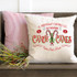 Old Fashioned Candy Canes Screen Print Heat Transfer, decorative pillow with candy cane design and festive holiday text