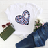 Leopard Print Cut Out Heart Sublimation Transfer