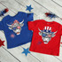 Patriotic Shaggy Cow Male YOUTH Screen Print Heat Transfer