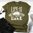 Life Is Better At The Lake WHITE Screen Print Heat Transfer