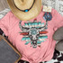 Serape Western Skull Screen Print Heat Transfer