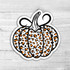 Leopard Pumpkin Die Cut Sticker