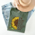 I'm Blunt Because God Rolled Me That Way FINAL STOCK Screen Print Heat Transfer T-shirt with sunflower design and humorous text.